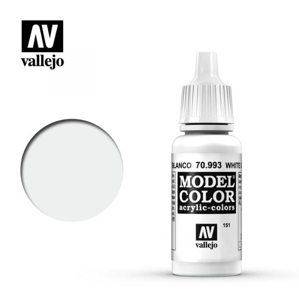 西班牙 Acrylicos Vallejo AV水性漆 模型色彩 151 #70993 白灰色 17ml 