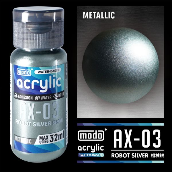 modo 摩多製造所 水漆 AX-03 機械銀 32ml 