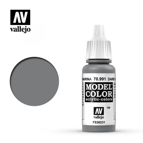 西班牙 Acrylicos Vallejo AV水性漆 模型色彩 159 #70991 暗海灰色 17ml 