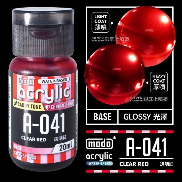 modo 摩多製造所 水漆 A-041 透明紅 20ml 