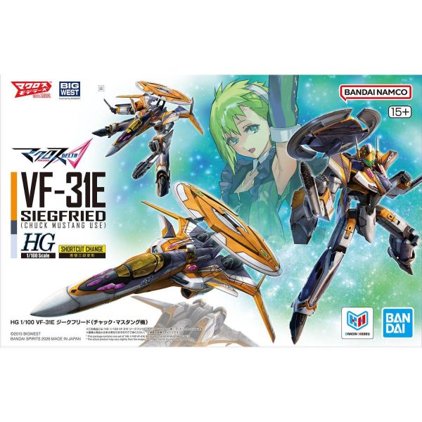 萬代 HG 1/100 VF-31E 英雄式 查克馬斯坦古座機 