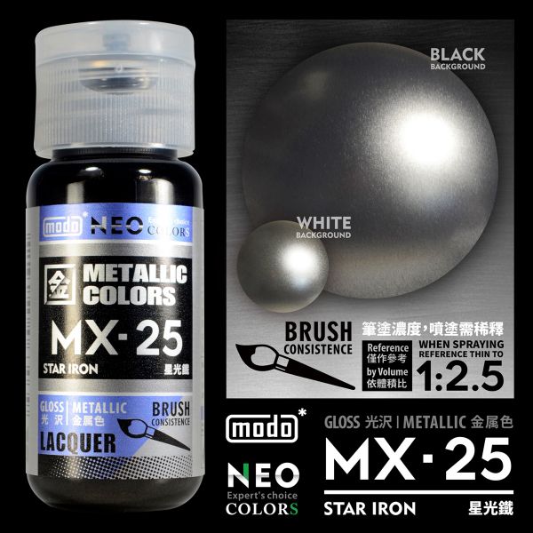 modo 摩多製造所 硝基漆 MX-25 星光鐵 30ml 