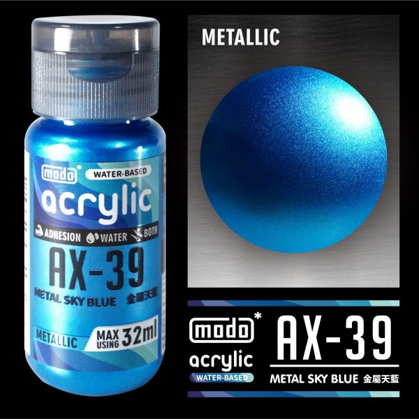 modo 摩多製造所 水漆 AX-39 金屬天藍 32ml 