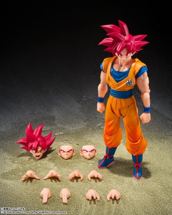 萬代 S.H.Figuarts 七龍珠 超級賽亞人之神 孫悟空 渾身纏繞著神之氣的姿態 
