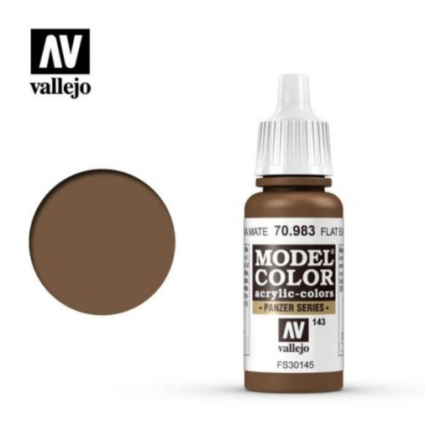 西班牙 Acrylicos Vallejo AV水性漆 模型色彩 143 #70983 平光大地色 17ml 