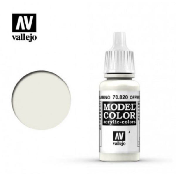 西班牙 Acrylicos Vallejo AV水性漆 模型色彩 004 #70820 次白色17ml 