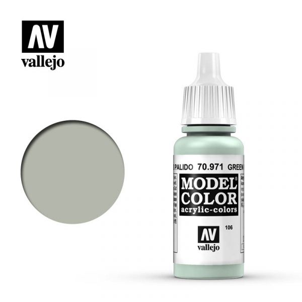 西班牙 Acrylicos Vallejo AV水性漆 模型色彩 106 #70971 淺綠灰色 17ml 