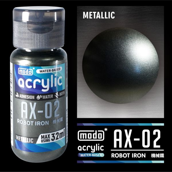 modo 摩多製造所 水漆 AX-02 機械鐵 32ml 