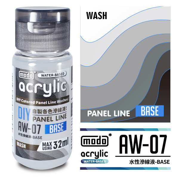 modo 摩多製造所 水漆 AW-07 水性墨線液BASE 自製各色滲線液 32ml 