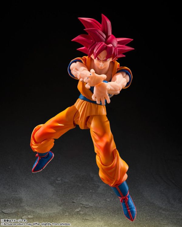 萬代 S.H.Figuarts 七龍珠 超級賽亞人之神 孫悟空 渾身纏繞著神之氣的姿態 