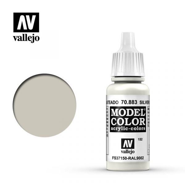 西班牙 Acrylicos Vallejo AV水性漆 模型色彩 152 #70883 銀灰色 17ml 