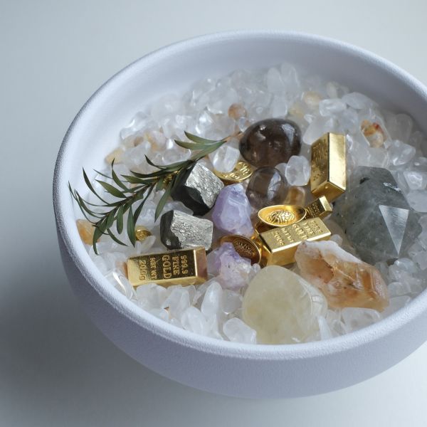 招財水晶聚寶盆 