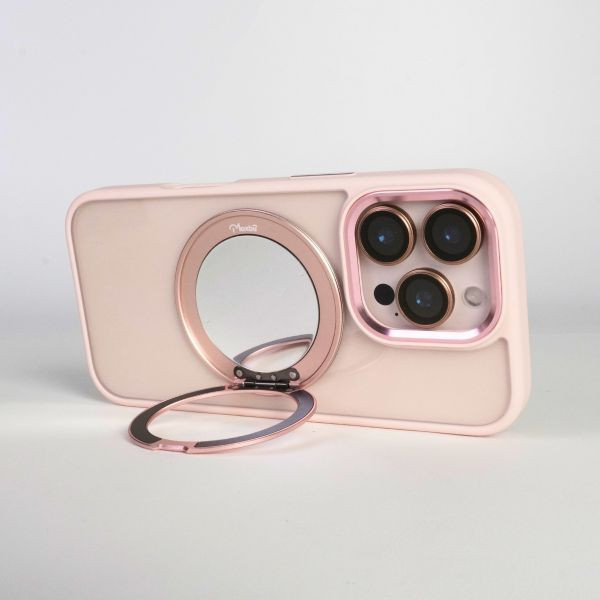 【Mira Winks】YOI系列 Apple iPhone 14 旋轉磁吸支架+鏡面保護殼(無蓋版) iphone14,mira winks,鏡面手機殼,鏡子手機殼,旋轉支架鏡子,旋轉支架手機殼,防摔殼,不變黃手機殼,化妝鏡,casetify,UAG,devilcase,保護殼,moxbii
