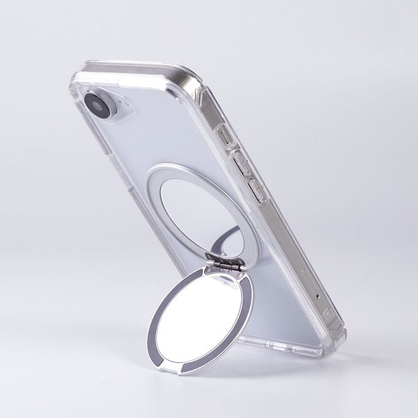 【Mira Winks】Apple iPhone 16e 極空戰甲六代 旋轉磁吸支架+鏡面(掀蓋版) iphone 16e手機殼,16e旋轉支架,16e旋轉支架手機殼,16e支架手機殼,16e鏡面手機殼,16e鏡子手機殼,16e磁吸手機殼,16e透明殼,16e防摔殼,不變黃手機殼,圖拉斯,犀牛盾,UAG,casetify,Devilcase