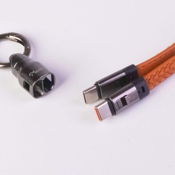 【Moxbii 極致嚴選】皮革鑰匙圈充電線 240W快充 雙TypeC Type-C充電線, Type-C快充線, 鑰匙圈充電線, 隨身充電線, 雙Type-C充電線, 快速充電線, 筆電充電線, 手機充電線, 鑰匙圈配件, 行動充電配件, Type-C to Type-C