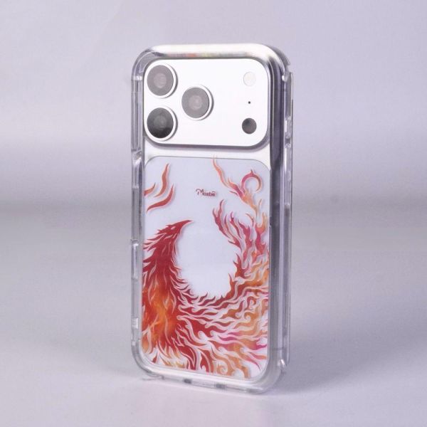 Moxbii經典原創系列 燁舞 彩雕防摔殼 不死鳥,鳳凰,神獸圖騰,手繪風,彩雕手機殼,彩繪手機殼,設計款手機殼,防摔手機殼,極空戰甲,透明殼,casetify,UAG,DEVILCASE