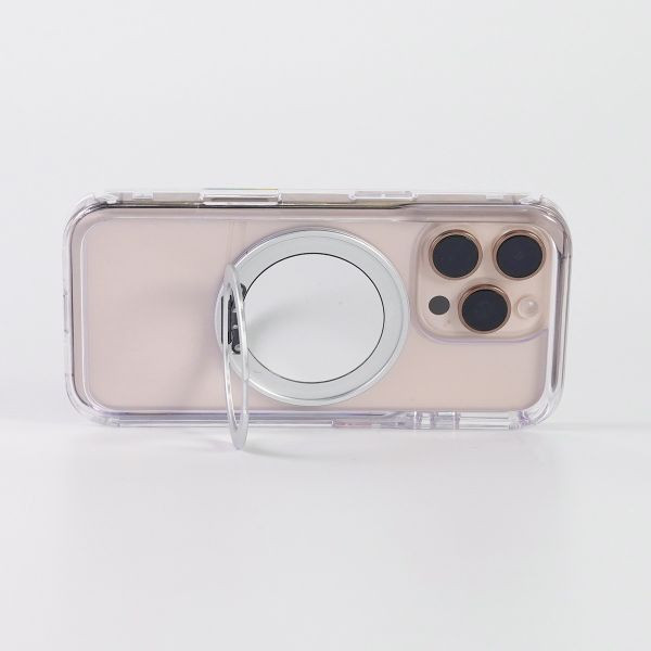 【Mira Winks】Apple iPhone 15 Pro 極空戰甲八代 旋轉磁吸支架+鏡面 iphone 15 Pro手機殼,旋轉支架,旋轉支架手機殼,支架手機殼,鏡面手機殼,鏡子手機殼,磁吸手機殼,16 Pro max手機殼,透明殼,防摔殼,不變黃手機殼,圖拉斯,犀牛盾,UAG,casetify,Devilcase
