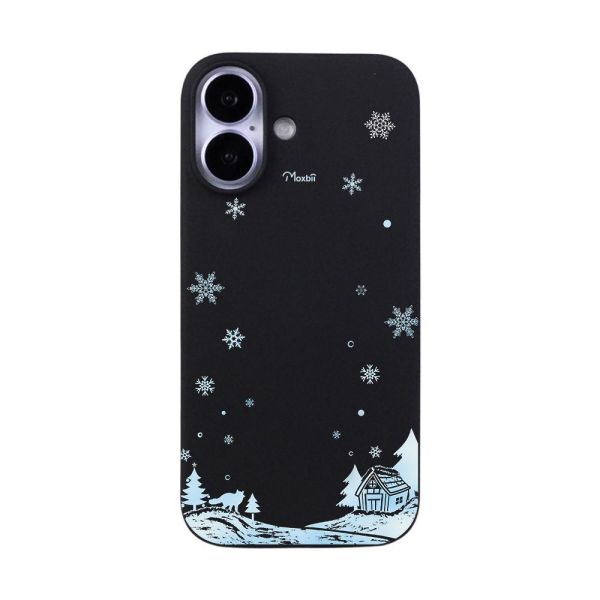 Moxbii經典原創系列 雪夜 彩雕防摔殼 雪花,冬天,北歐風,彩雕手機殼,彩繪手機殼,設計款手機殼,防摔手機殼,極空戰甲,透明殼,casetify,UAG,DEVILCASE