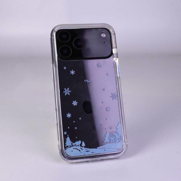 Moxbii經典原創系列 雪夜 彩雕防摔殼 雪花,冬天,北歐風,彩雕手機殼,彩繪手機殼,設計款手機殼,防摔手機殼,極空戰甲,透明殼,casetify,UAG,DEVILCASE