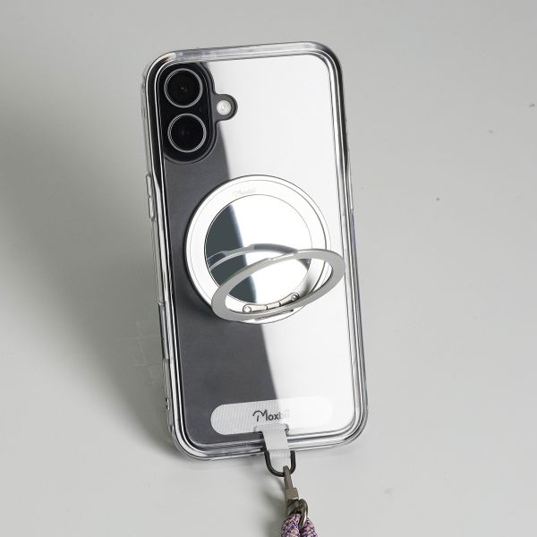 【Mira Winks】Apple iPhone 16 Plus 極空戰甲九代 旋轉磁吸支架+掛片 鏡面版 iphone 16 Plus手機殼,旋轉支架,旋轉支架手機殼,鏡面手機殼,支架手機殼,磁吸手機殼,掛繩手機殼,手機墊片,iphone15手機殼,透明殼,防摔殼,不變黃手機殼,圖拉斯,犀牛盾,UAG,casetify,Devilcase