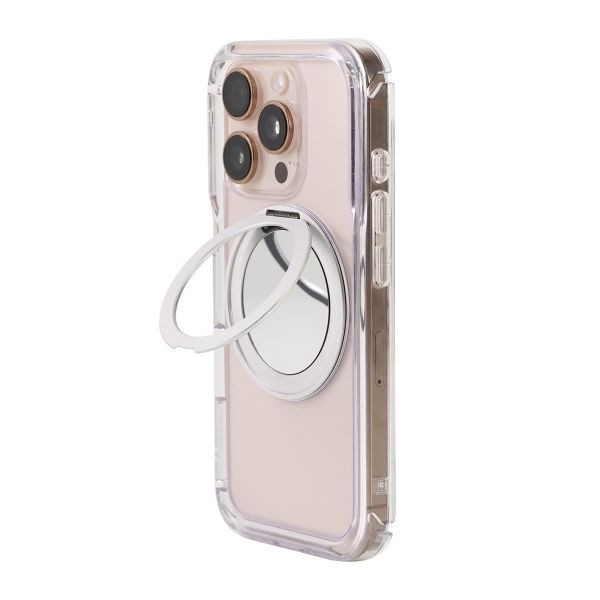 【Mira Winks】Apple iPhone 15 Pro 極空戰甲八代 旋轉磁吸支架+鏡面 iphone 15 Pro手機殼,旋轉支架,旋轉支架手機殼,支架手機殼,鏡面手機殼,鏡子手機殼,磁吸手機殼,16 Pro max手機殼,透明殼,防摔殼,不變黃手機殼,圖拉斯,犀牛盾,UAG,casetify,Devilcase