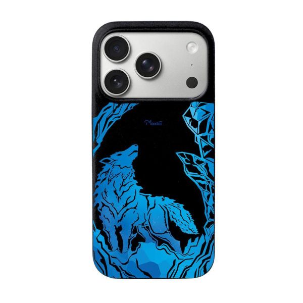Moxbii經典原創系列 凌嘯 彩雕防摔殼 狼,孤狼,狼手機殼,冰晶,神獸,彩雕手機殼,彩繪手機殼,設計款手機殼,防摔手機殼,極空戰甲,透明殼,casetify,UAG,DEVILCASE