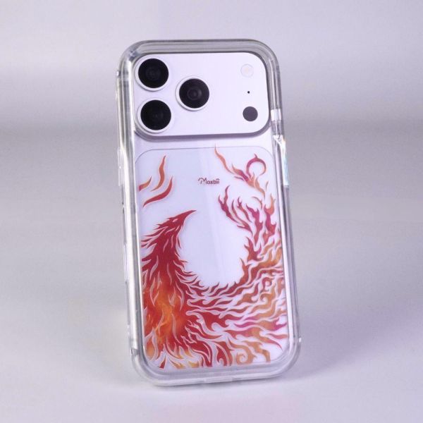 Moxbii經典原創系列 燁舞 彩雕防摔殼 不死鳥,鳳凰,神獸圖騰,手繪風,彩雕手機殼,彩繪手機殼,設計款手機殼,防摔手機殼,極空戰甲,透明殼,casetify,UAG,DEVILCASE