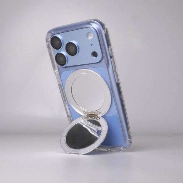 【Mira Winks】Apple iPhone 18 Pro 極空戰甲九代 旋轉磁吸支架+鏡面(掀蓋版) iphone 18 pro手機殼,18 pro旋轉支架,18 pro旋轉支架手機殼,18 pro支架手機殼,18 pro鏡面手機殼,18 pro鏡子手機殼,18 pro磁吸手機殼,18 pro透明殼,18 pro防摔殼,不變黃手機殼,圖拉斯,犀牛盾,UAG,casetify,Devilcase