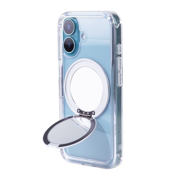【Mira Winks】Apple iPhone 16 極空戰甲九代 旋轉磁吸支架+鏡面(掀蓋版) iphone 16手機殼,16旋轉支架,16旋轉支架手機殼,16支架手機殼,16鏡面手機殼,16鏡子手機殼,16磁吸手機殼,16透明殼,16防摔殼,不變黃手機殼,圖拉斯,犀牛盾,UAG,casetify,Devilcase