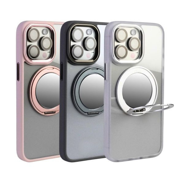 【Mira Winks】YOI系列 Apple iPhone 15 Pro 旋轉磁吸支架+鏡面保護殼(無蓋版) iphone15 Pro,mira winks,鏡面手機殼,鏡子手機殼,旋轉支架鏡子,旋轉支架手機殼,防摔殼,不變黃手機殼,化妝鏡,casetify,UAG,devilcase,保護殼,moxbii