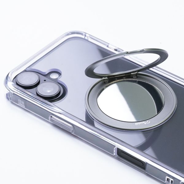 【Mira Winks】Apple iPhone 16 Plus 極空戰甲九代 旋轉磁吸支架+鏡面 iphone 16 Plus手機殼,旋轉支架,旋轉支架手機殼,支架手機殼,鏡面手機殼,鏡子手機殼,磁吸手機殼,16 Pro max手機殼,透明殼,防摔殼,不變黃手機殼,圖拉斯,犀牛盾,UAG,casetify,Devilcase