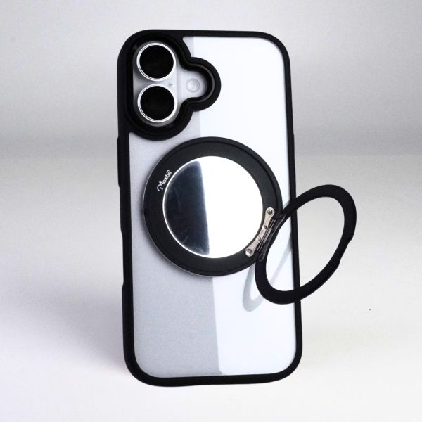 【Mira Winks】YOI系列 Apple iPhone 16 旋轉磁吸支架+鏡面保護殼(無蓋版) iphone16,mira winks,鏡面手機殼,鏡子手機殼,旋轉支架鏡子,旋轉支架手機殼,防摔殼,不變黃手機殼,化妝鏡,casetify,UAG,devilcase,保護殼,moxbii