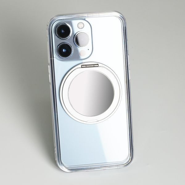 【Mira Winks】Apple iPhone 13 Pro Max 極空戰甲六代 旋轉磁吸支架+鏡面(無蓋版) iphone 13 Pro Max手機殼,Mira Winks,旋轉支架,旋轉支架手機殼,支架手機殼,鏡面手機殼,鏡子手機殼,磁吸手機殼,化妝鏡,旋鏡殼,透明殼,防摔殼,不變黃手機殼,圖拉斯,犀牛盾,UAG,casetify,Devilcase