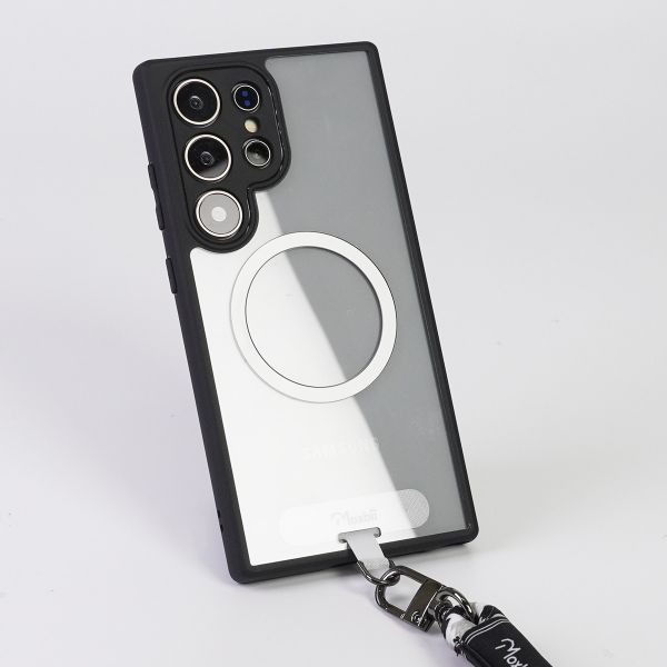 KINO系列 Samsung Galaxy S24 Ultra 磁吸+掛片版 保護殼【Moxbii 嚴選】 Galaxy S24 Ultra,三星保護殼,Samsung保護殼,S24Ultra保護殼,磁吸殼,S24Ultra磁吸殼,S24Ultra掛繩手機殼,手掛掛片,磁吸保護殼,防摔殼,透明殼,犀牛盾,UAG,圖拉斯,Devilcase,casetify