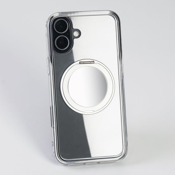 【Mira Winks】Apple iPhone 16 Plus 極空戰甲九代 旋轉磁吸支架+鏡面 iphone 16 Plus手機殼,旋轉支架,旋轉支架手機殼,支架手機殼,鏡面手機殼,鏡子手機殼,磁吸手機殼,16 Pro max手機殼,透明殼,防摔殼,不變黃手機殼,圖拉斯,犀牛盾,UAG,casetify,Devilcase