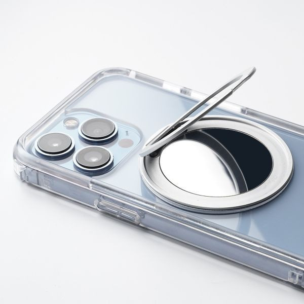 【Mira Winks】Apple iPhone 13 Pro Max 極空戰甲六代 旋轉磁吸支架+鏡面(無蓋版) iphone 13 Pro Max手機殼,Mira Winks,旋轉支架,旋轉支架手機殼,支架手機殼,鏡面手機殼,鏡子手機殼,磁吸手機殼,化妝鏡,旋鏡殼,透明殼,防摔殼,不變黃手機殼,圖拉斯,犀牛盾,UAG,casetify,Devilcase