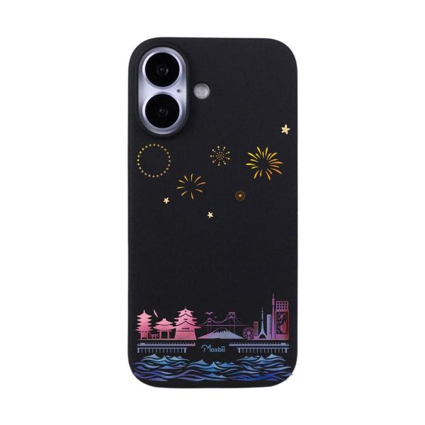 Moxbii經典原創系列  花漾東京 彩雕防摔殼 和風插畫,煙火風,插畫手機殼,日本風,手繪風,彩雕手機殼,彩繪手機殼,設計款手機殼,防摔手機殼,極空戰甲,透明殼,casetify,UAG,DEVILCASE