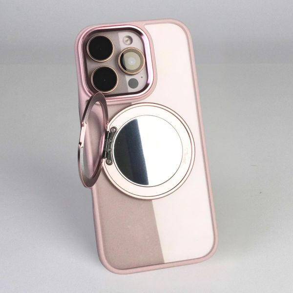 【Mira Winks】YOI系列 Apple iPhone 14 旋轉磁吸支架+鏡面保護殼(無蓋版) iphone14,mira winks,鏡面手機殼,鏡子手機殼,旋轉支架鏡子,旋轉支架手機殼,防摔殼,不變黃手機殼,化妝鏡,casetify,UAG,devilcase,保護殼,moxbii