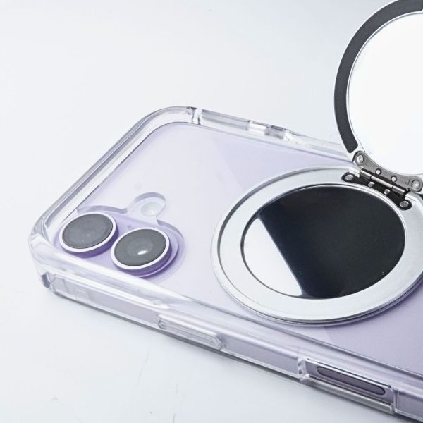 【Mira Winks】Apple iPhone 17 極空戰甲 旋轉磁吸支架+鏡面(掀蓋版) iphone 17手機殼,17旋轉支架,17旋轉支架手機殼,17支架手機殼,17鏡面手機殼,17鏡子手機殼,17磁吸手機殼,17透明殼,17防摔殼,不變黃手機殼,圖拉斯,犀牛盾,UAG,casetify,Devilcase