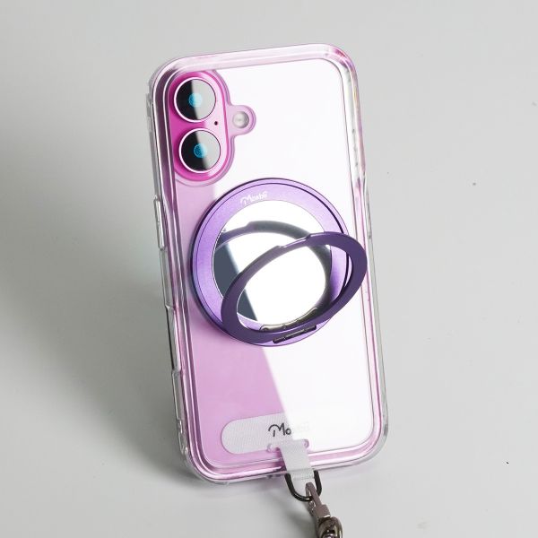 【Mira Winks】Apple iPhone 16 極空戰甲九代 旋轉磁吸支架+掛片 鏡面版 iphone 16 手機殼,旋轉支架,旋轉支架手機殼,鏡面手機殼,支架手機殼,磁吸手機殼,掛繩手機殼,手機墊片,iphone15手機殼,透明殼,防摔殼,不變黃手機殼,圖拉斯,犀牛盾,UAG,casetify,Devilcase
