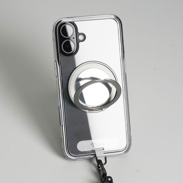 【Mira Winks】Apple iPhone 16 Plus 極空戰甲九代 旋轉磁吸支架+掛片 鏡面版 iphone 16 Plus手機殼,旋轉支架,旋轉支架手機殼,鏡面手機殼,支架手機殼,磁吸手機殼,掛繩手機殼,手機墊片,iphone15手機殼,透明殼,防摔殼,不變黃手機殼,圖拉斯,犀牛盾,UAG,casetify,Devilcase