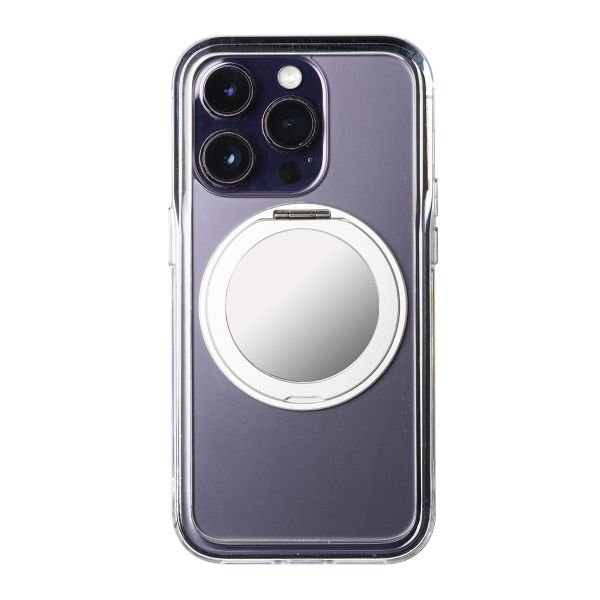 【Mira Winks】Apple iPhone 14 Pro Max 極空戰甲七代 旋轉磁吸支架+鏡面 iphone 14 Pro Max 手機殼,旋轉支架,旋轉支架手機殼,支架手機殼,鏡面手機殼,鏡子手機殼,磁吸手機殼,16 Pro max手機殼,透明殼,防摔殼,不變黃手機殼,圖拉斯,犀牛盾,UAG,casetify,Devilcase