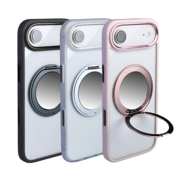 【Mira Winks】YOI系列 Apple iPhone 17 Air 旋轉磁吸支架+鏡面保護殼(無蓋版) iphone17air,mira winks,iphone17air鏡面手機殼,iphone17air鏡子手機殼,iphone17air旋轉支架鏡子,iphone17air旋轉支架手機殼,iphone17air防摔殼,iphone17air不變黃手機殼,化妝鏡,casetify,UAG,devilcase,保護殼,moxbii