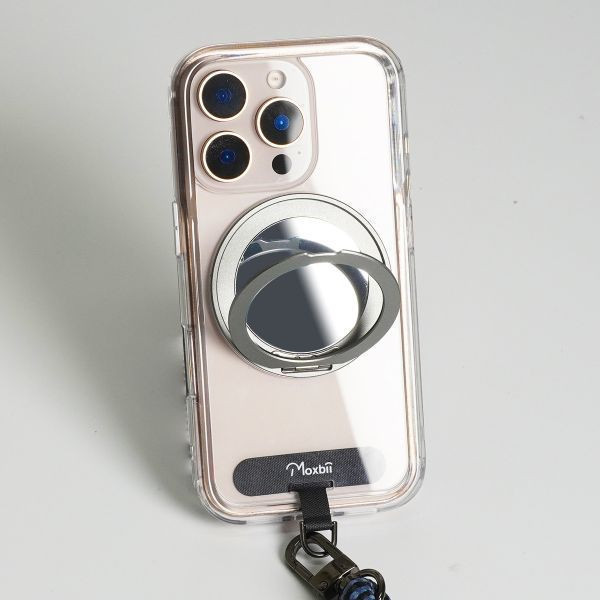 【Mira Winks】Apple iPhone 14 Plus 極空戰甲六代 旋轉磁吸支架+掛片 鏡面版 iphone 14 Plus 手機殼,旋轉支架,旋轉支架手機殼,鏡面手機殼,支架手機殼,磁吸手機殼,掛繩手機殼,手機墊片,iphone15手機殼,透明殼,防摔殼,不變黃手機殼,圖拉斯,犀牛盾,UAG,casetify,Devilcase