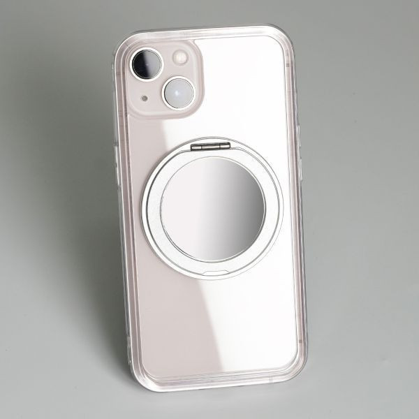 【Mira Winks】Apple iPhone 14 Plus 極空戰甲六代 旋轉磁吸支架+鏡面(無蓋版) iphone 14 Plus手機殼,Mira Winks,旋轉支架,旋轉支架手機殼,支架手機殼,鏡面手機殼,鏡子手機殼,磁吸手機殼,化妝鏡,旋鏡殼,透明殼,防摔殼,不變黃手機殼,圖拉斯,犀牛盾,UAG,casetify,Devilcase