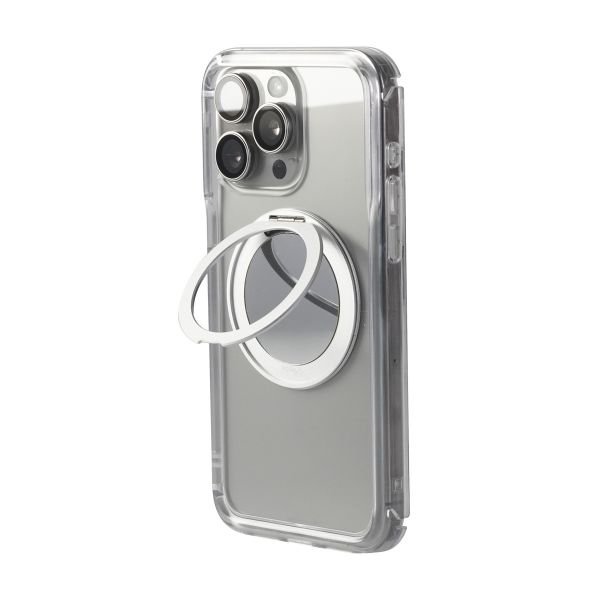 【Mira Winks】Apple iPhone 15 Pro 極空戰甲八代 旋轉磁吸支架+鏡面(無蓋版) iphone 15 Pro手機殼,Mira Winks,旋轉支架,旋轉支架手機殼,支架手機殼,鏡面手機殼,鏡子手機殼,磁吸手機殼,化妝鏡,旋鏡殼,透明殼,防摔殼,不變黃手機殼,圖拉斯,犀牛盾,UAG,casetify,Devilcase