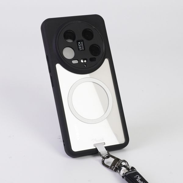 KINO系列 小米 14 Ultra 磁吸+掛片版 保護殼【Moxbii 嚴選】 小米 14 Ultra,小米保護殼,磁吸殼,小米 14 Ultra磁吸殼,小米 14 Ultra掛繩手機殼,手掛掛片,磁吸保護殼,防摔殼,透明殼,犀牛盾,UAG,圖拉斯,Devilcase,casetify