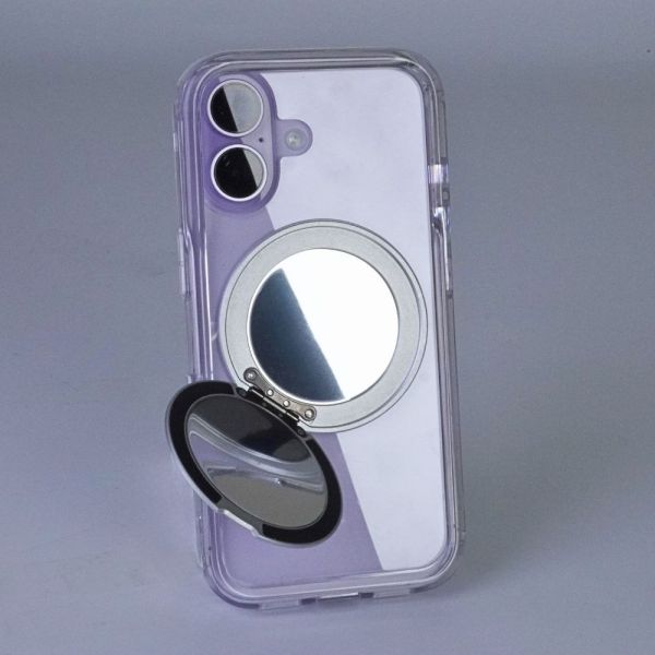 【Mira Winks】Apple iPhone 17 極空戰甲 旋轉磁吸支架+鏡面(掀蓋版) iphone 17手機殼,17旋轉支架,17旋轉支架手機殼,17支架手機殼,17鏡面手機殼,17鏡子手機殼,17磁吸手機殼,17透明殼,17防摔殼,不變黃手機殼,圖拉斯,犀牛盾,UAG,casetify,Devilcase