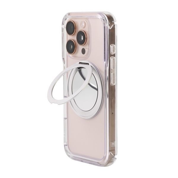 【Mira Winks】Apple iPhone 16 Pro Max 極空戰甲九代 旋轉磁吸支架+鏡面 iphone 16 Pro Max手機殼,旋轉支架,旋轉支架手機殼,支架手機殼,鏡面手機殼,鏡子手機殼,磁吸手機殼,16 Pro max手機殼,透明殼,防摔殼,不變黃手機殼,圖拉斯,犀牛盾,UAG,casetify,Devilcase