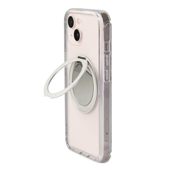 【Mira Winks】Apple iPhone 14 Plus 極空戰甲六代 旋轉磁吸支架+鏡面(無蓋版) iphone 14 Plus手機殼,Mira Winks,旋轉支架,旋轉支架手機殼,支架手機殼,鏡面手機殼,鏡子手機殼,磁吸手機殼,化妝鏡,旋鏡殼,透明殼,防摔殼,不變黃手機殼,圖拉斯,犀牛盾,UAG,casetify,Devilcase